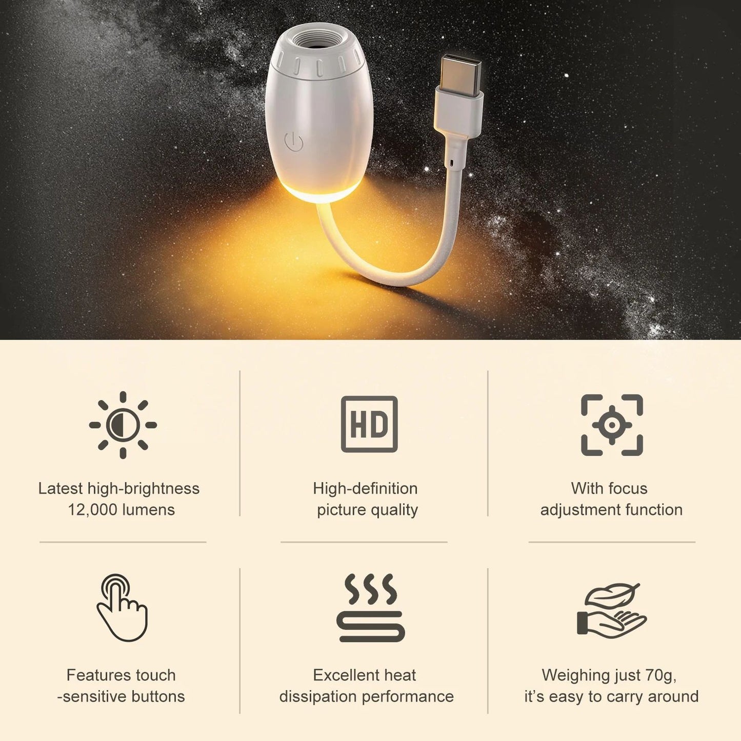 Evonix 2-in-1 Galaxie-Projektor V2